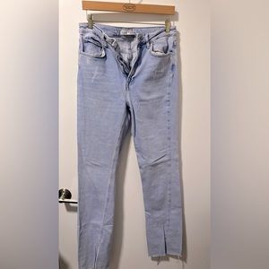 Zara Boot Cut Jeans with Ankle Slit Detail